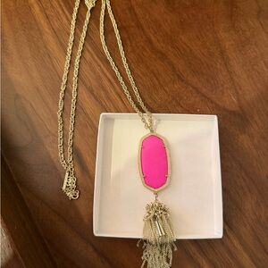 Kendra Scott Hot Pink Pendant Necklace